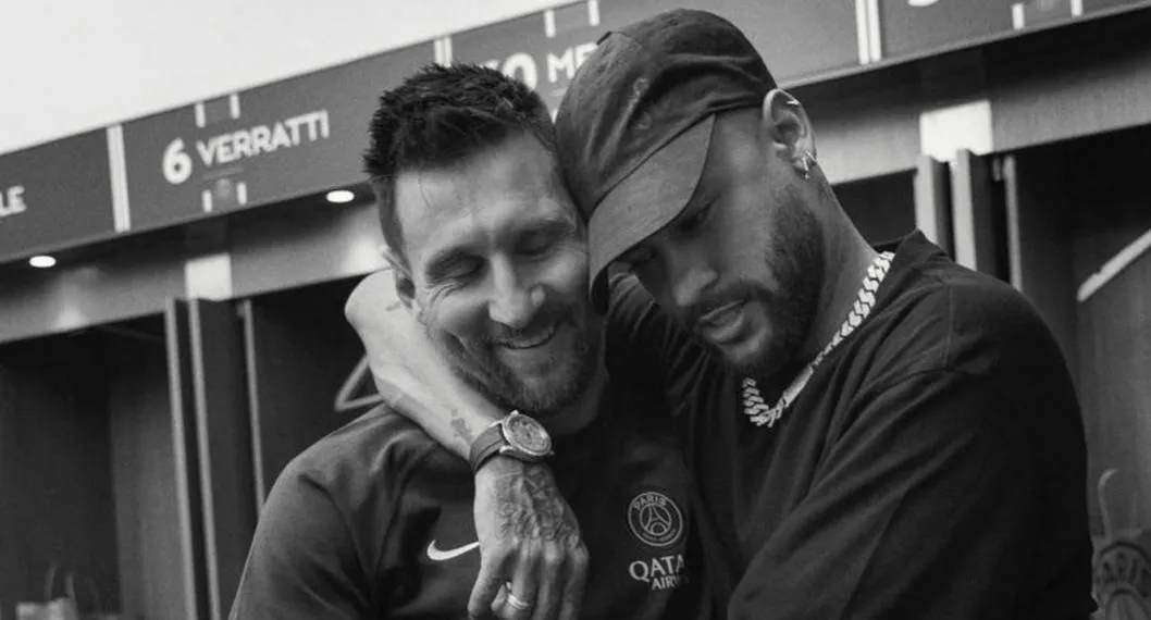 Neymar JR y Lionel Messi, a propósito de los mensajes que cruzaron en redes sociales.