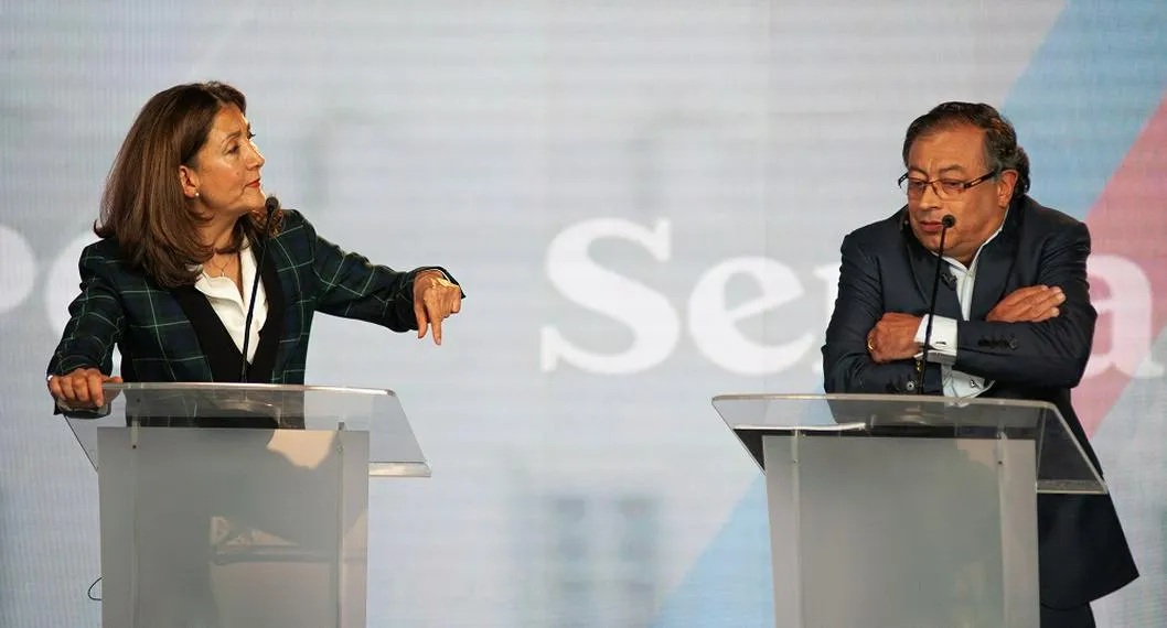 Índrig Betancourt: supuestos fraude en elecciones y adicciones de Gustavo Petro. En la imagen, en debate durante elecciones presidenciales 2022.