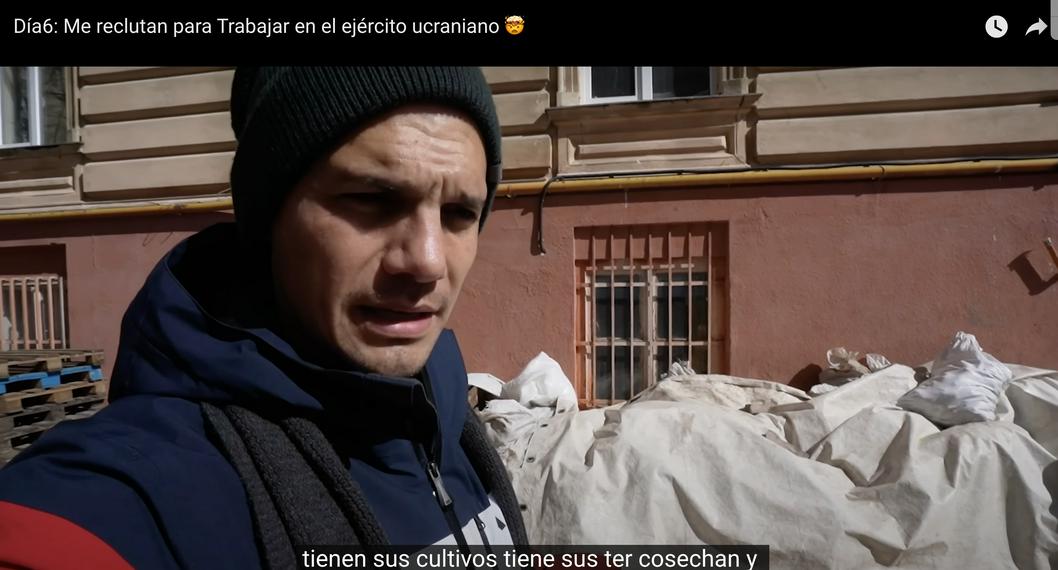 El 'youtuber' colombiano Juan Díaz está en Ucrania mostrando la realidad que se vive en el lugar.