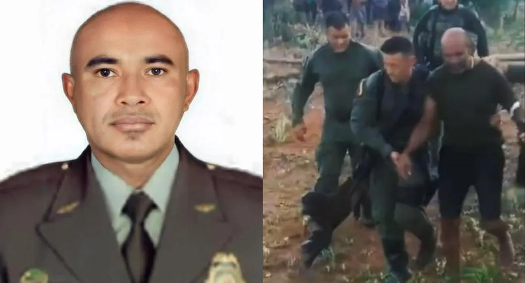 Aníbal José Toscano, policía que estaba desaparecido en medio de la selva de Chocó hace 15 días. Fue hallado con vida.