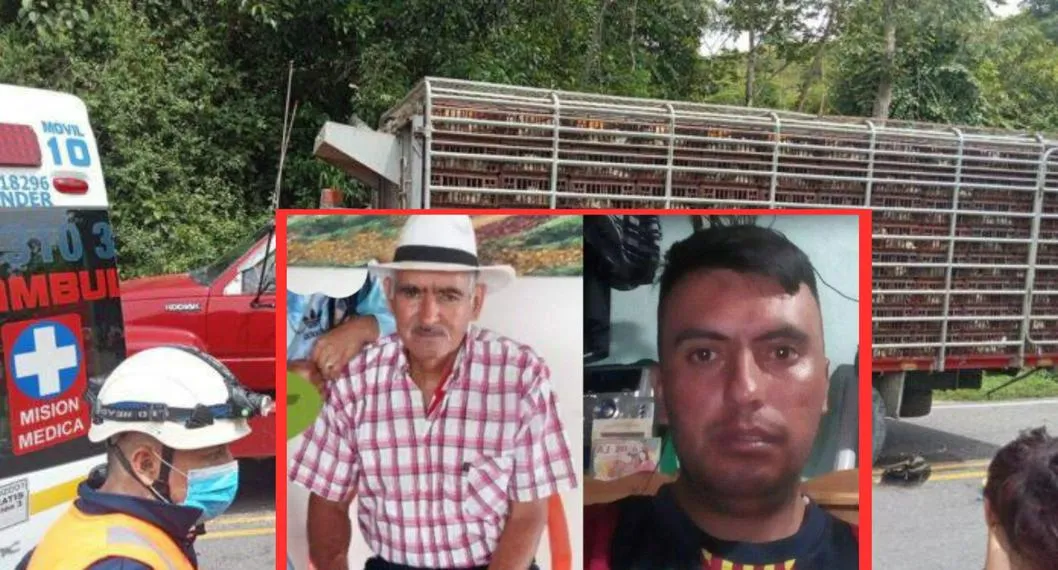 Accidente de tránsito: padre e hijo murieron arrollados por camión de pollos