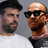 Gerard Piqué y Lewis Hamilton, en nota sobre reacción del español cuando sus amigos hablaron del piloto