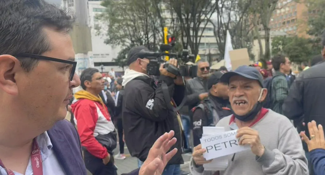 Protestas hoy en Bogotá: petristas agreden a los periodistas de Red+