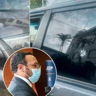 Carro del magistrado auxiliar de la Jurisdicción Especial para la Paz (JEP), Hugo Escobar Fernández, fue atacado en Medellín.