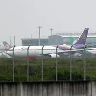 Aviones que se vieron envueltos en un choque este 10 de junio en el aeropuerto de Tokio.