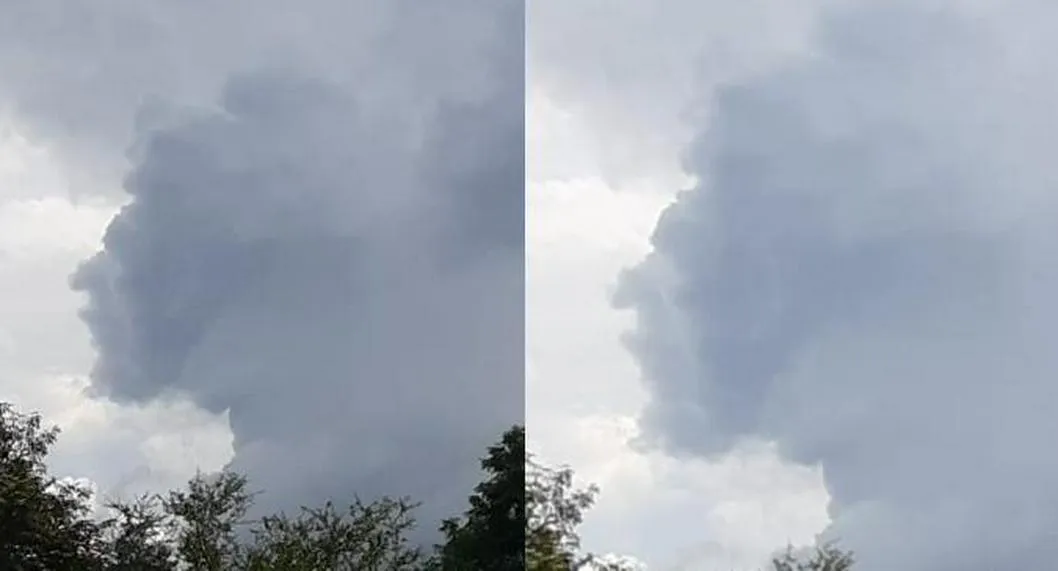 Misteriosa nube que se vio hoy en Ibagué encantó a los ciudadanos: ¿Qué figura ve usted? 