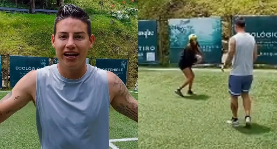 James Rodríguez le ganó un reto picante a Daniela Henao y se embolsó 500.000 pesos. El volante está aprovechando su tiempo en Colombia para hacer buena plata.