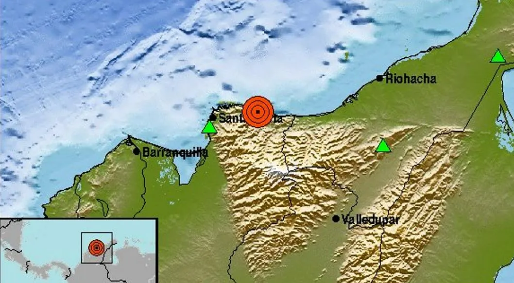Temblor hoy en Colombia: dónde ocurrió el último sismo en el país, reportado con más fuerza en Santa Marta. Magnitud  3,4 grados.