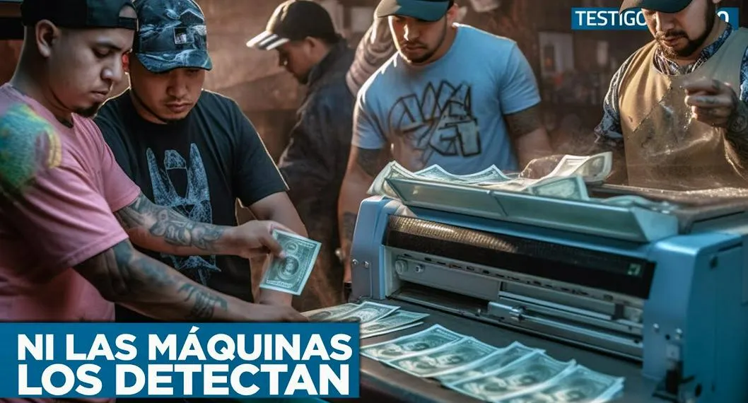 Desmantelaron banda que convertía billetes de 5 bolívares en réplicas exactas de billetes de 20 y 100 dólares en Bogotá.