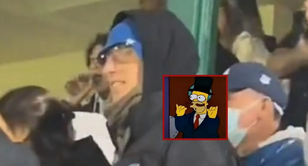 Andrés Llinás se disfrazó para ver el partido ante Boyacá Chicó desde el estadio.
