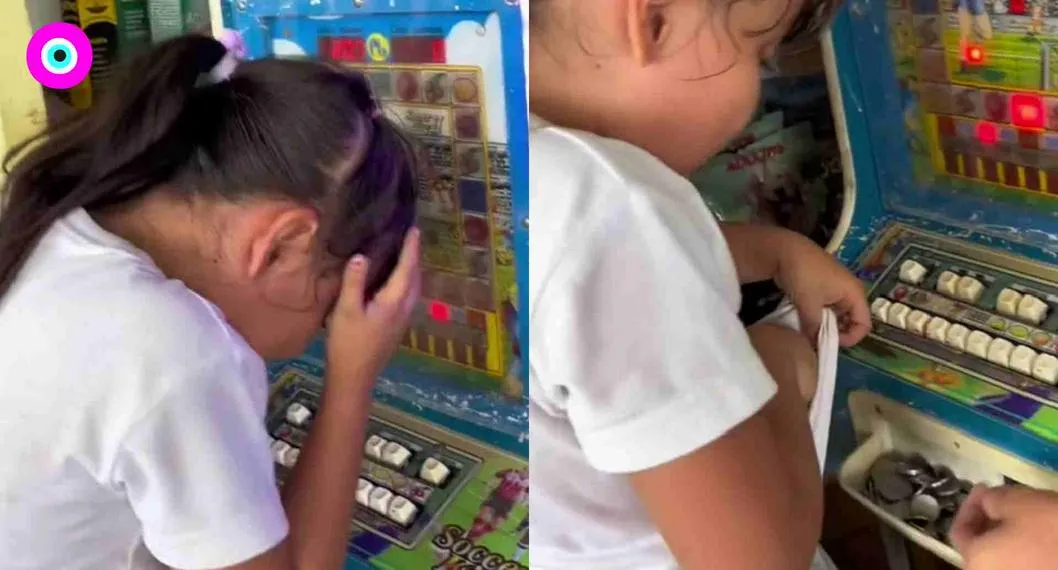 Niña ganó dinero en una máquina tragamonedas
