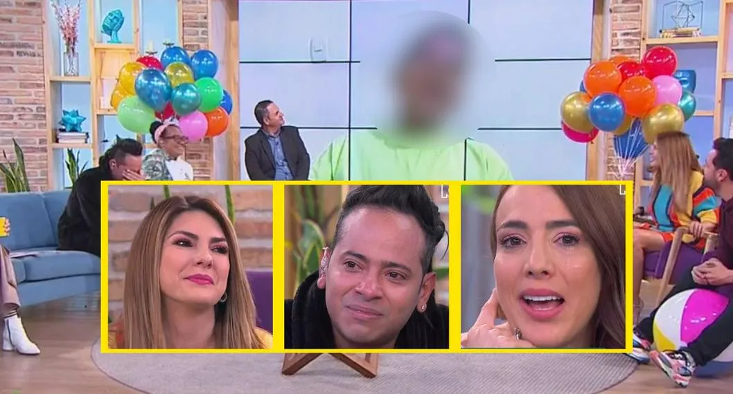 Fotos de Ana Karina Soto, de Orlando Liñán y de Violeta Vergonzi, en nota de que hijo de  Liñán puso a llorar a presentadores de 'Buen día, Colombia'.