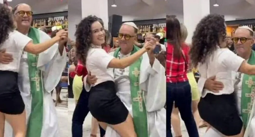 Un sacerdote y una feligresa so han hecho virales luego del video en el que se ven a ambos bailar, apasionados, y muy cerca uno del otro.