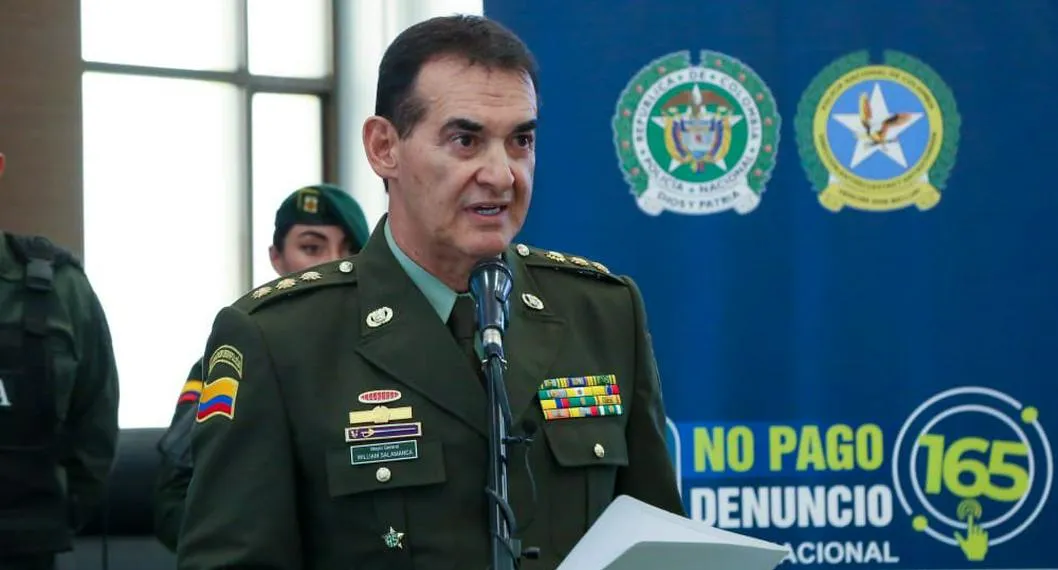 El general William Salamanca, director de la Policía Nacional, quien pareció restarle importancia a las chuzadas.