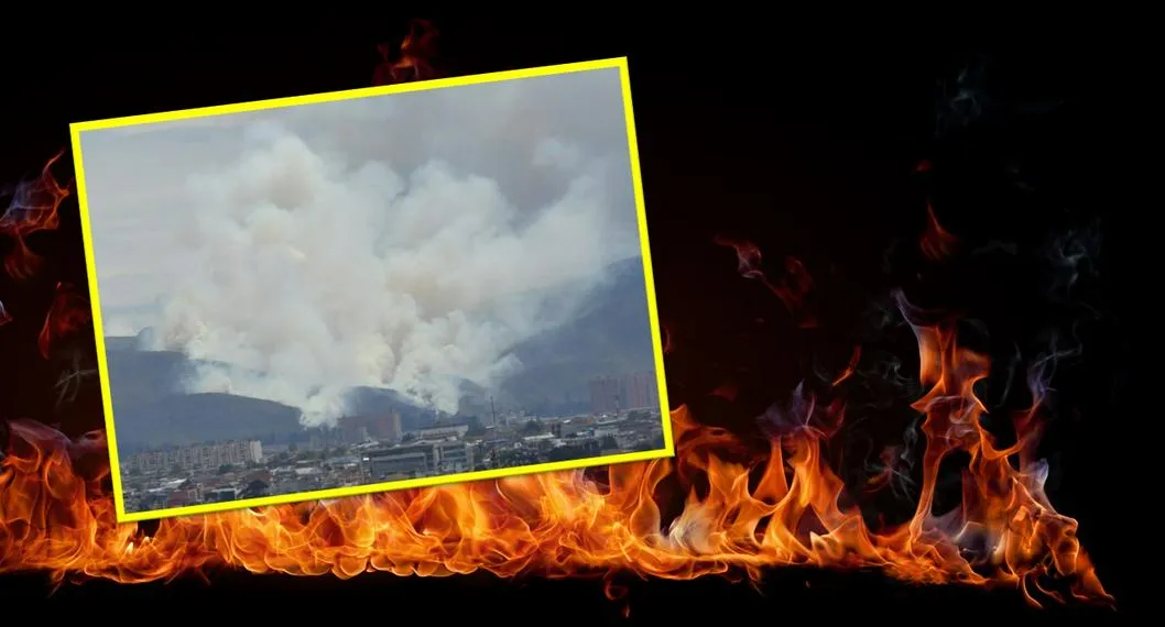 Incendio en Mosquera hoy; cómo se ve desde Bogotá.