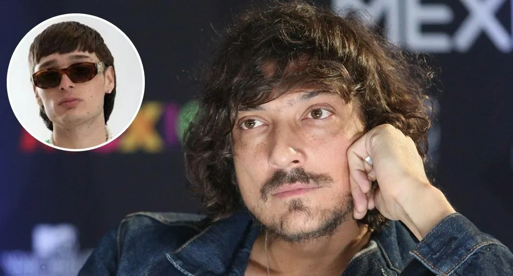 León Larregui y una miniatura de Peso Pluma