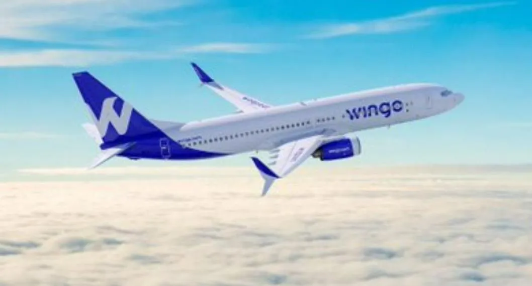 Foto de avión de Wingo, a propósito de que inauguró ruta entre Bucaramanga y Bogotá