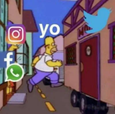 Meme por caída de WhatsApp, Facebook e Instagram este viernes.