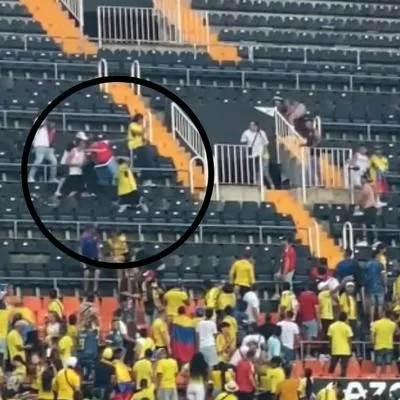 Selección Colombia: hinchas de Millonarios y América se agarraron en el estadio