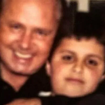 Paco Stanley junto a su hijo Paul, en los años 90.