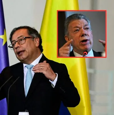 Gustavo Petro y Juan Manuel Santos tuvieron su primer cruce desde que empezó el Gobierno. El expresidente cuestionó la gestión del actual jefe de Estado. 