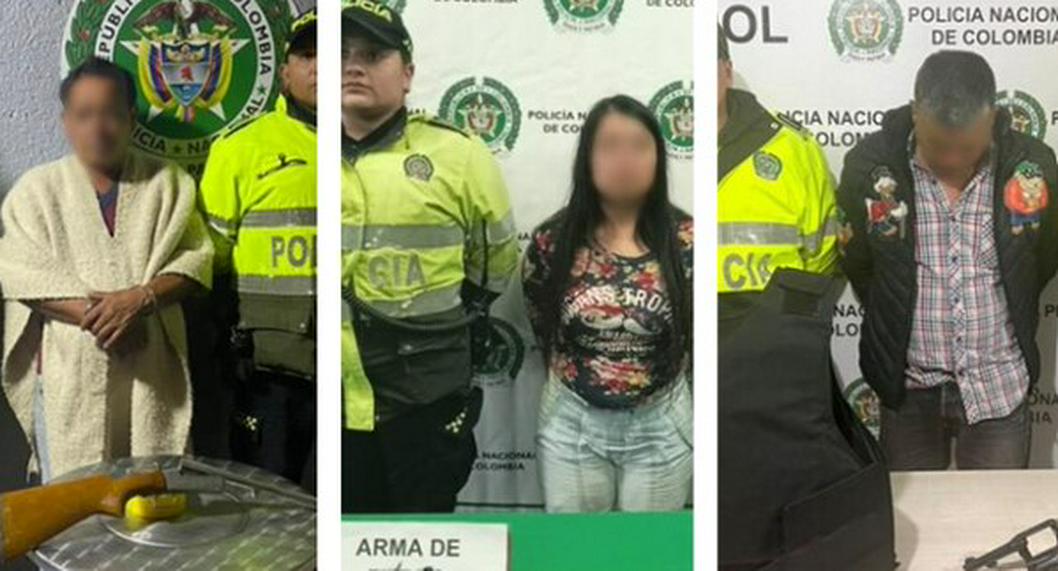 Policía Metropolitana de Bogotá capturó a tres personas con chalecos antibalas y armas en Ciudad Bolívar.