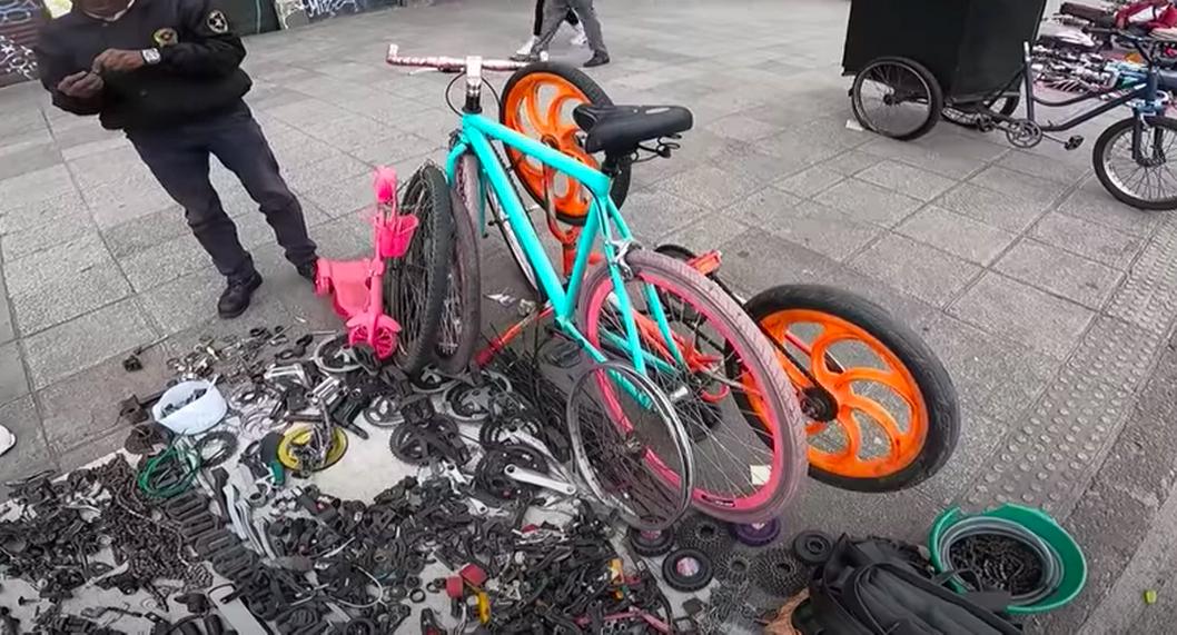 'Youtuber' reveló cómo funciona el mercado negro de las bicicletas en Bogotá, donde se consiguen partes desde 10.000 pesos.