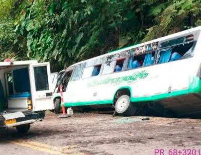 Bus accidentado en Antioquia.