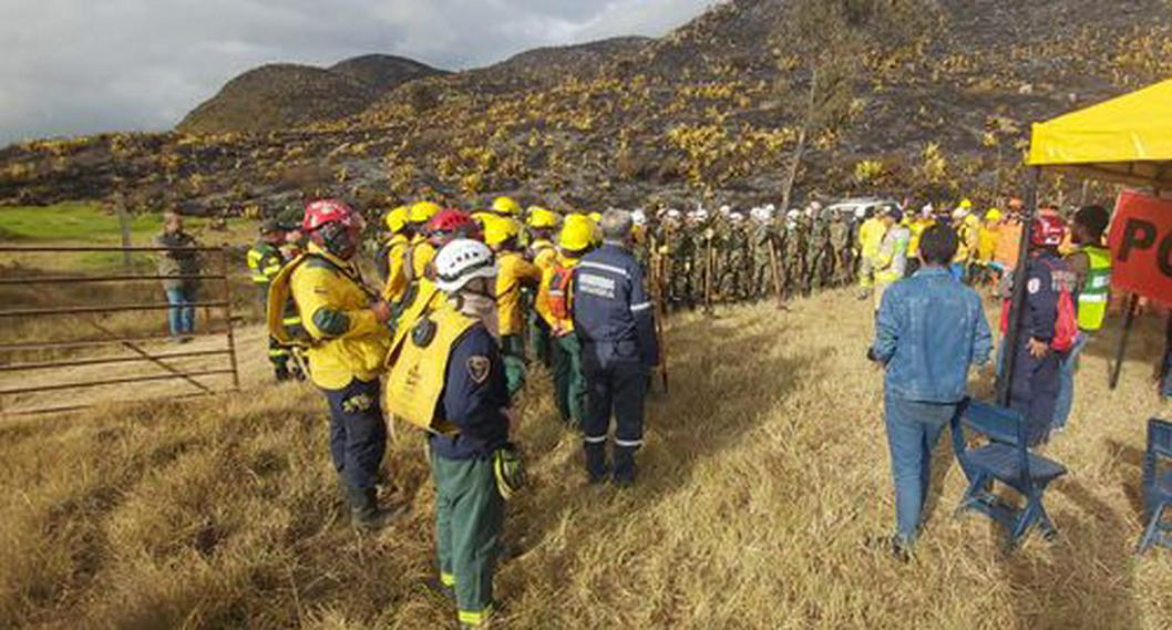 Incendio Cerro Gordo se reactivó en la noche pero cuerpo de bomberos lo lograron controlar.