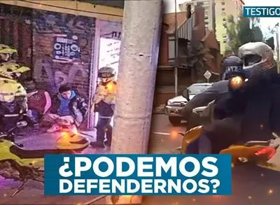 Capturas de video de atracos en Bogotá. En relación con la inseguridad.
