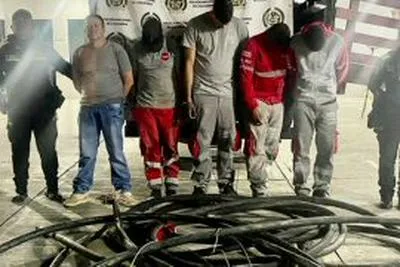 Desarticulada banda que hurtaba cable de telecomunicaciones en Cali