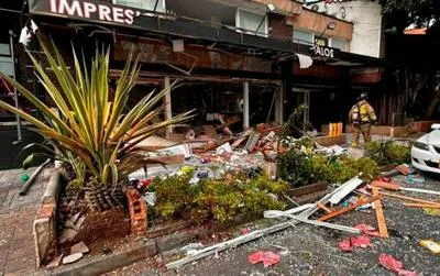 Local comercial en Medellín donde hubo explosión.