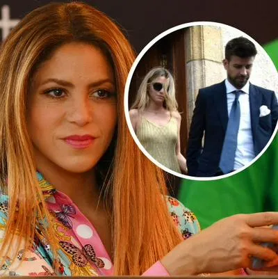 Fotos de Shakira y de Clara Chía con Gerard Piqué, en nota de que la cantante a través de boda de hermano de Gerard Piqué cobró deuda por la pareja del exfutbolista.