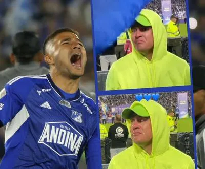 Logística de Millonarios llorando en la final contra Nacional | Hincha de Millonarios llorando en El Campín porque no pudo ver celebración contra Nacional