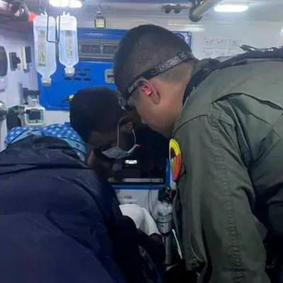 Mujer dio a luz en un helicóptero cuando era trasladada a un centro médico