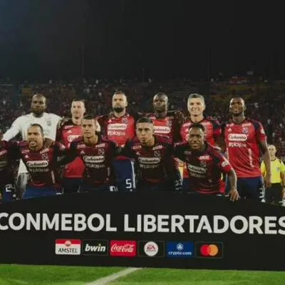Formación de Independiente Medellín en un juego de Copa Libertadores 2023