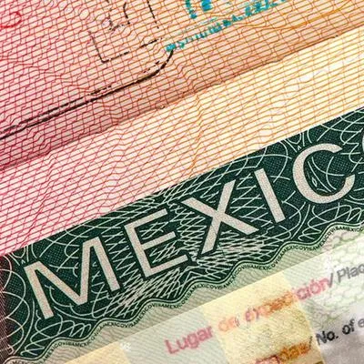 Visa de México.
