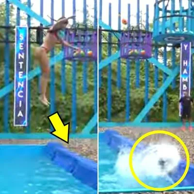 ‘Juli’, del ‘Desafío’, mujer que casi sufre accidente con caída en piscina; cayó mal