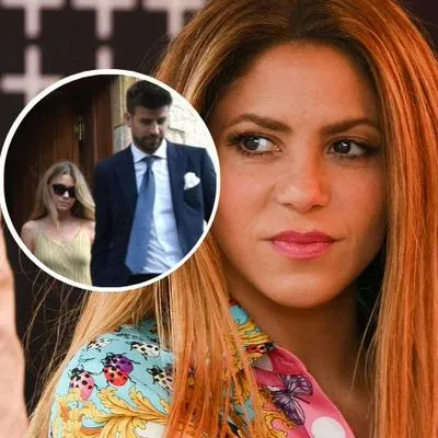 Fotos de Shakira y de Clara Chía con Gerard Piqué, en nota de que a la cantante le dan bofetada por ruptura con el español por cachos con la joven.