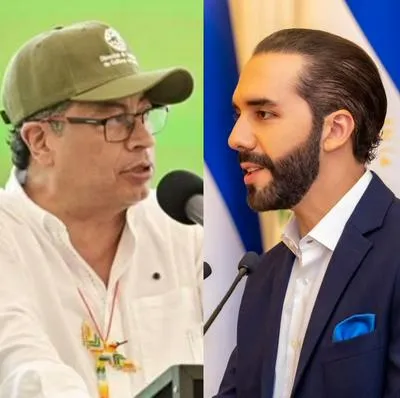 Gustavo Petro y Nayib Bukele, presidentes de Colombia y El Salvador.