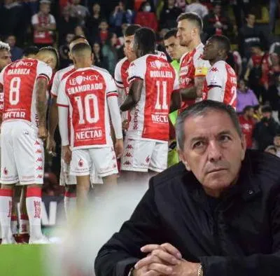 Jugadores y presidente de Santa Fe, a propósito de las razones del fracaso en Liga y Copa