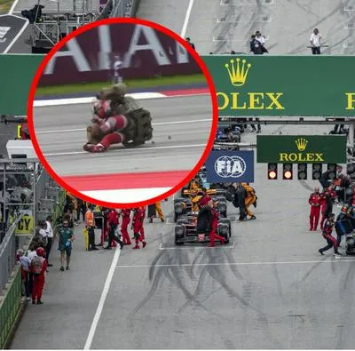 Casi ocurre tragedia en Fórmula 1 por 'hombre volador' que se accidentó.