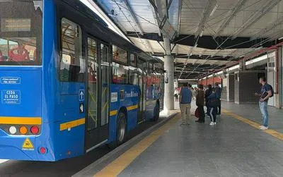 Estación de Transmilenio habilitada en el sur de Bogotá.