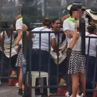 Ibagué: desfile de San Pedro descontrolado con mujeres que usaron baño en calle
