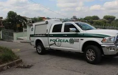 Patrulla de las autoridades. En relación con caso de homicidio en Quindío.