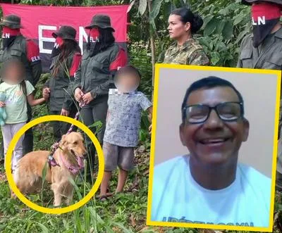 Mascota de Sargento del Ejercito liberada con sus hijos | Curiosidad en liberación de  Karina Ramírez, liberada por el Eln en Arauca | Mascota de Sargento