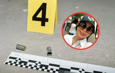 Escena del crimen y funcionaria de la Secretaría de Movilidad de Tuluá que fue asesinada.