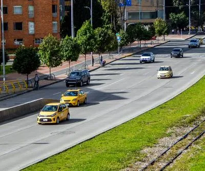 Calles de Bogotá. En relación con paro de taxistas.