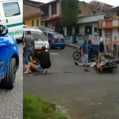 Una moto de alto cilindraje chocó con un carro en importante avenida de Ibagué y hay varios heridos que fueron enviados a un centro asistencial.