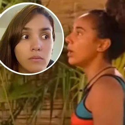 Fotos de Andrea Olaya y Kelly Ríos, en nota de que Valkyria sobre Desafío (Caracol) se burló por peleas de Guajira con Byron y Sara